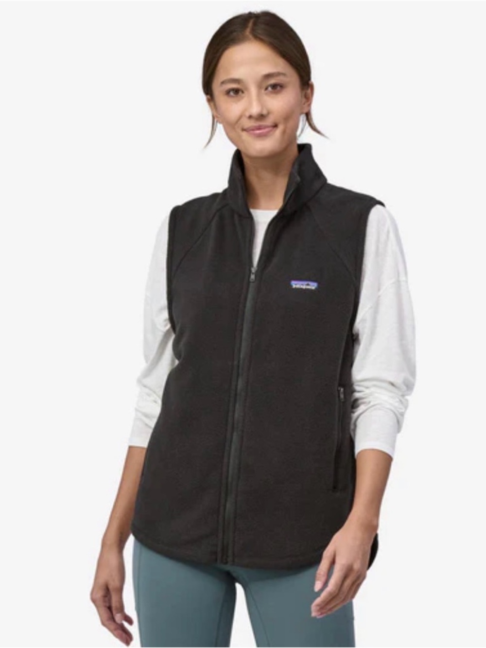 Patagonia Black Full-Zip Women's Fleece Vest (XL)